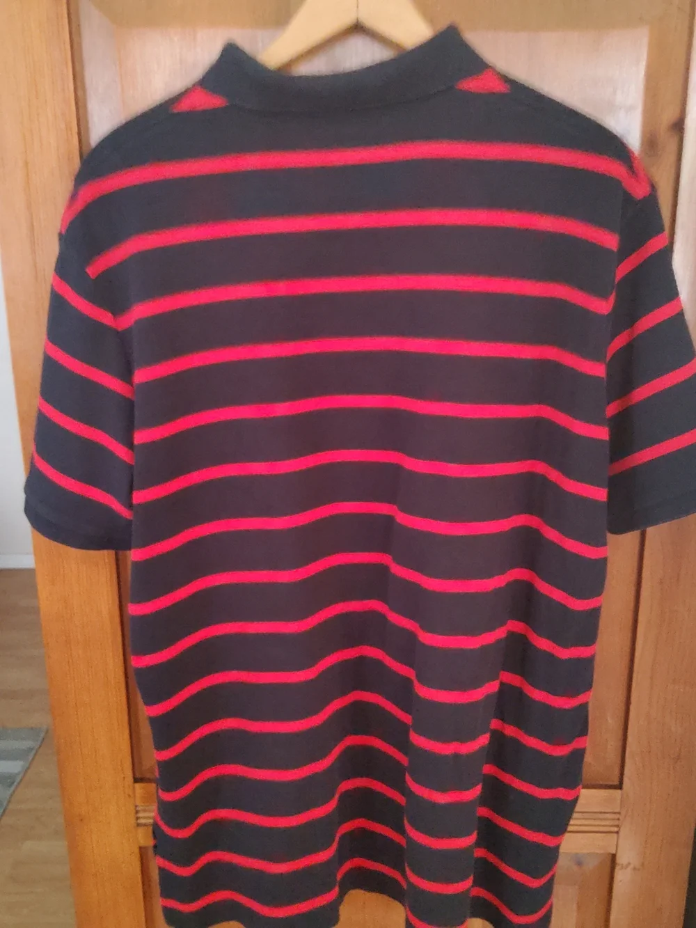 Polo by Ralph Lauren Men’s Black & Red Striped Polo Shirt
